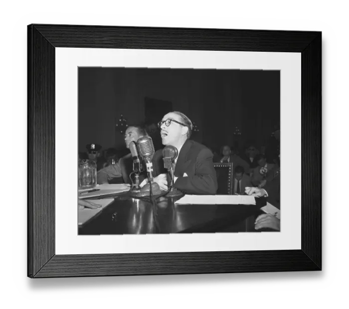 Framed Print : Dalton Trumbo at House Hearings Framed Print : Dalton Trumbo at House Hearings