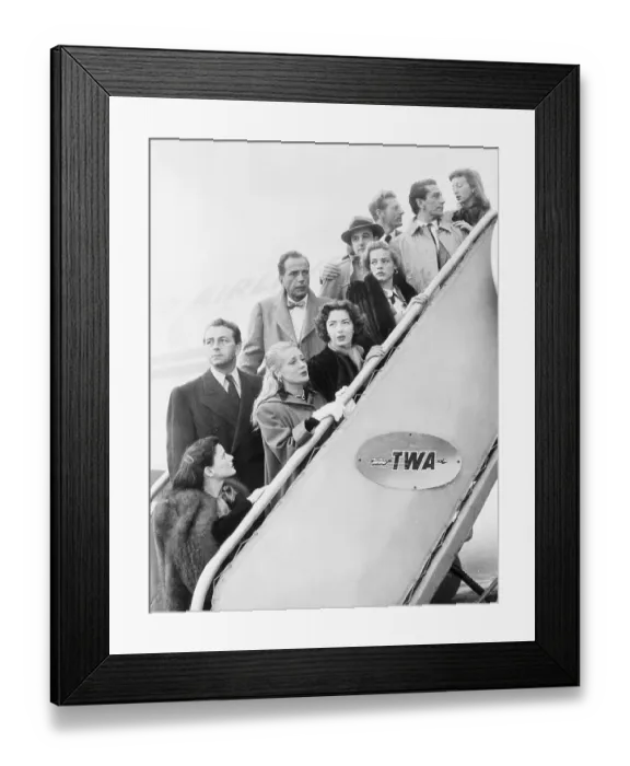 Framed Print : Hollywood Stars Boarding Airplane Framed Print : Hollywood Stars Boarding Airplane
