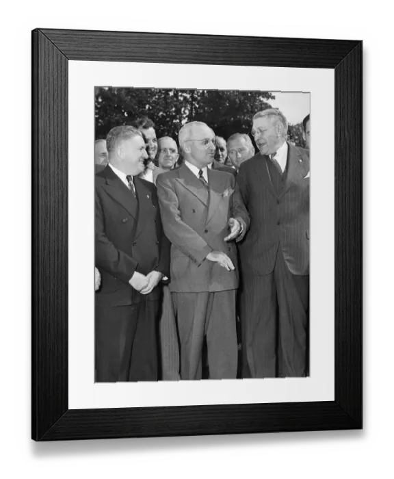 Framed Print : President Harry S. Truman with Governmental Affiliates Framed Print : President Harry S. Truman with Governmental Affiliates