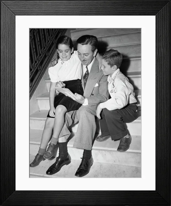 Framed Print : Walt Disney Draws Sketching with Children Framed Print : Walt Disney Draws Sketching with Children