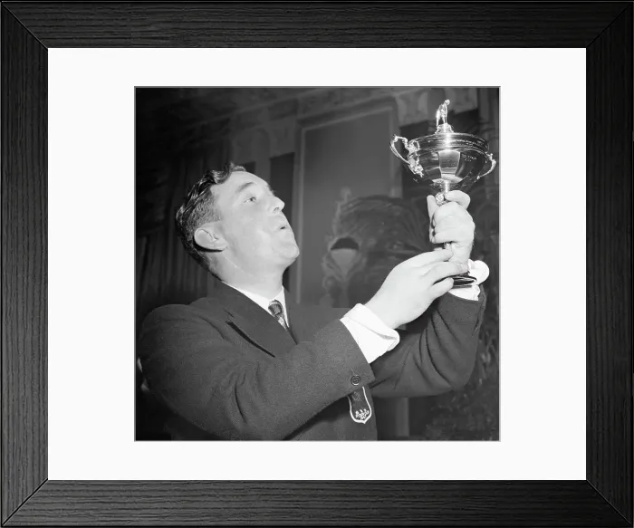 Framed Print : Fred Daly Holding Up Trophy Framed Print : Fred Daly Holding Up Trophy