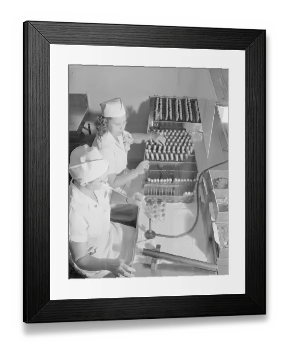 Framed Print : Medical Technicians with Cholera Vaccine Framed Print : Medical Technicians with Cholera Vaccine