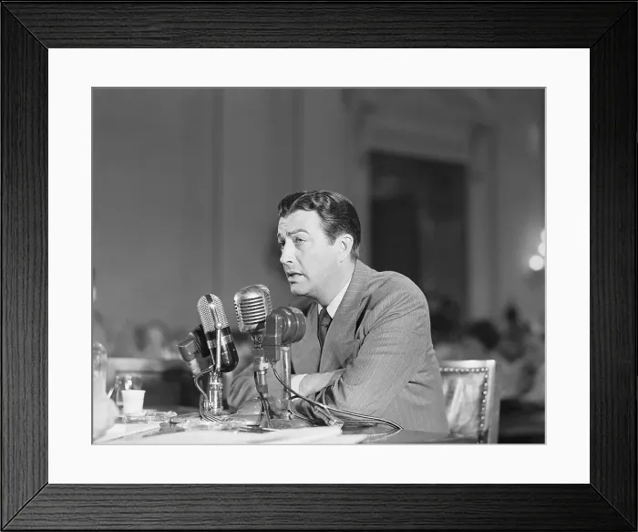 Framed Print : Actor Robert Taylor Testifying at Hearing Framed Print : Actor Robert Taylor Testifying at Hearing