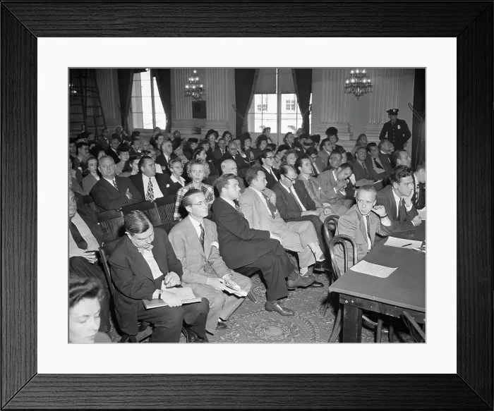 Framed Print : House Un-Amer Act. Probe Witnesses Framed Print : House Un-Amer Act. Probe Witnesses