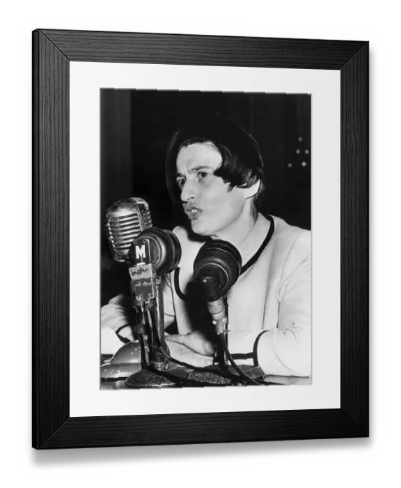 Framed Print : Ayn Rand Testifying Before House Committee