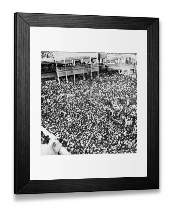 Framed Print : Massive Crowd Awaiting Appearance by Mohandas Gandhi Framed Print : Massive Crowd Awaiting Appearance by Mohandas Gandhi