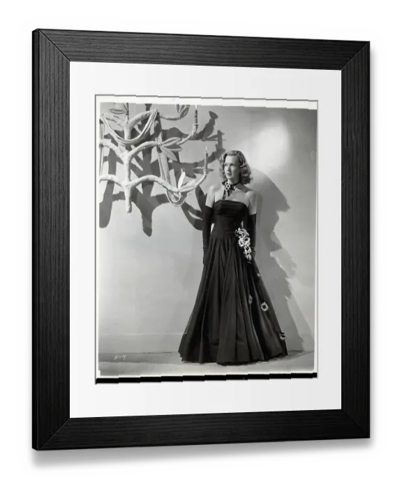 Framed Print : Rita Johnson Modeling Demure Evening Dress Framed Print : Rita Johnson Modeling Demure Evening Dress