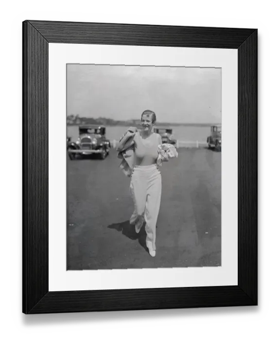 Framed Print : Anne Lindbergh Returning from Trip Abroad Framed Print : Anne Lindbergh Returning from Trip Abroad