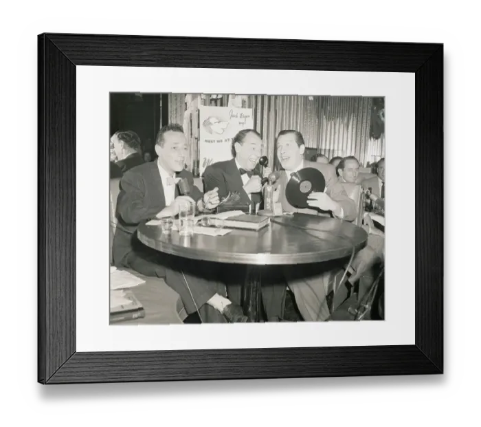 Framed Print : Jack Eigen with Joe Louis and Milton Berle Framed Print : Jack Eigen with Joe Louis and Milton Berle