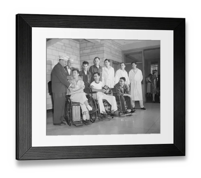 Framed Print : Wheelchair-Bound Veterans Receiving Medals Framed Print : Wheelchair-Bound Veterans Receiving Medals