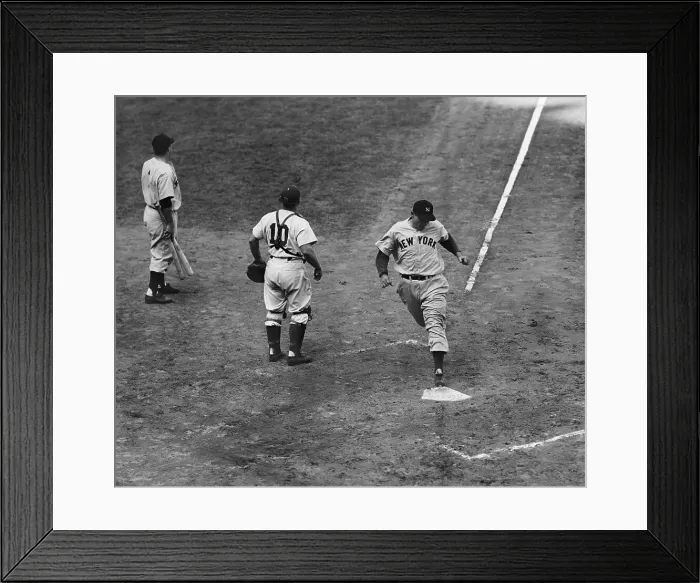 Framed Print : Joe Dimaggio Steps Across Home Plate Framed Print : Joe Dimaggio Steps Across Home Plate