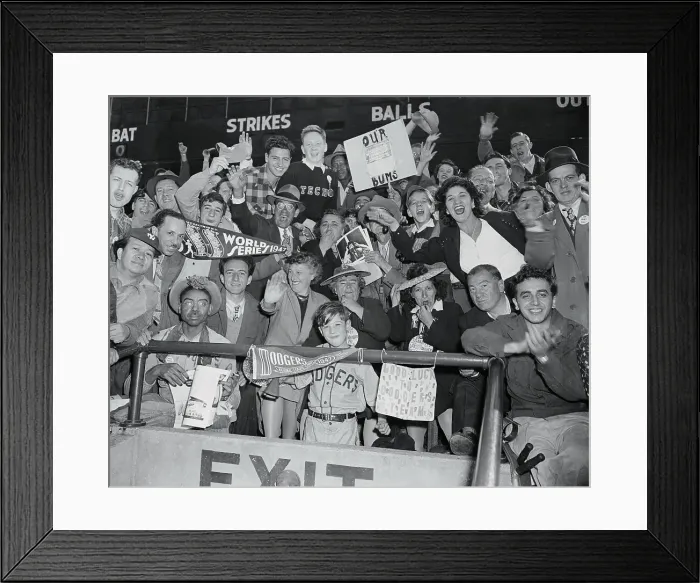 Framed Print : Crowd with Signs Gathered for World Series Framed Print : Crowd with Signs Gathered for World Series