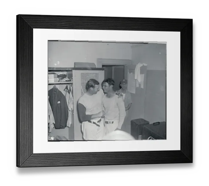 Framed Print : Hugh Casey Chatting with Cookie Lavagetto Framed Print : Hugh Casey Chatting with Cookie Lavagetto