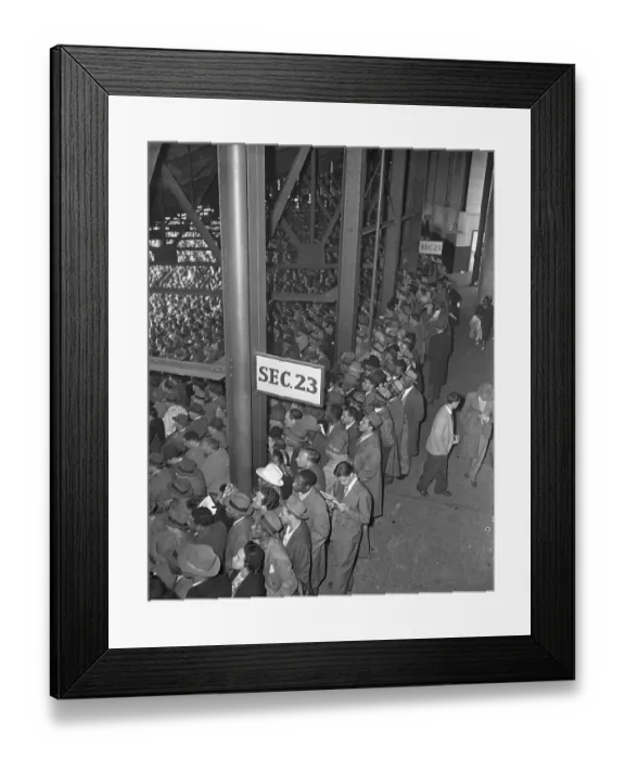 Framed Print : Crowds Entering Baseball Stadium Framed Print : Crowds Entering Baseball Stadium