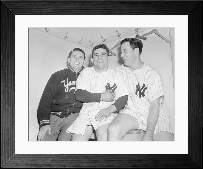 Framed Print : Yogi Berra and Players Sitting Framed Print : Yogi Berra and Players Sitting