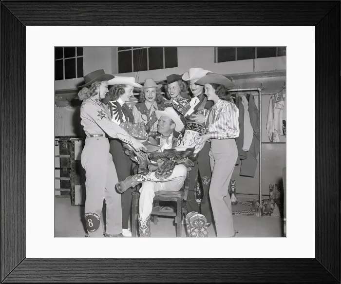 Framed Print : Gene Autry Receiving Boots for Birthday Framed Print : Gene Autry Receiving Boots for Birthday