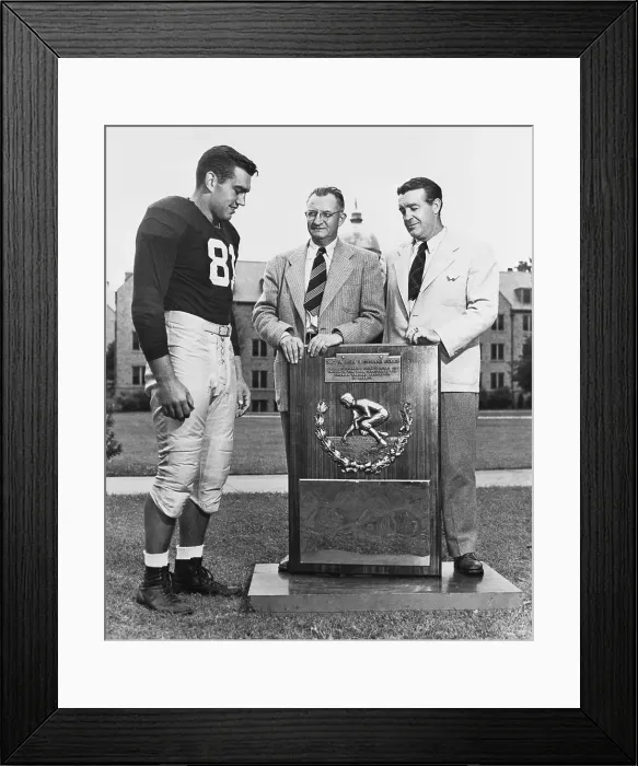 Framed Print : George Connor Receiving Football Award Framed Print : George Connor Receiving Football Award