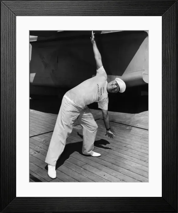 Framed Print : Harry Truman Doing Calisthenics