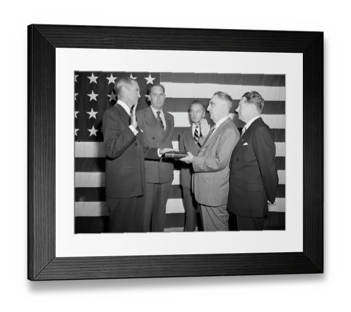 Framed Print : John L. Sullivan Being Sworn in Framed Print : John L. Sullivan Being Sworn in