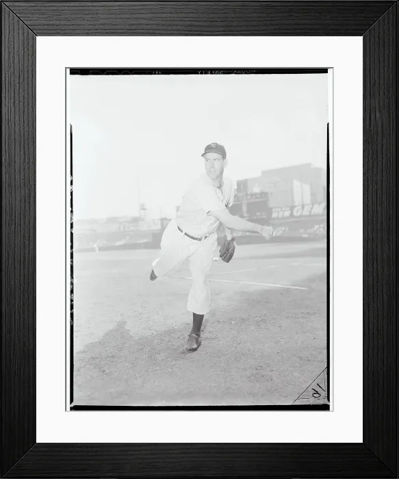 Framed Print : Portrait of New York Yankee Bill Bevens Framed Print : Portrait of New York Yankee Bill Bevens