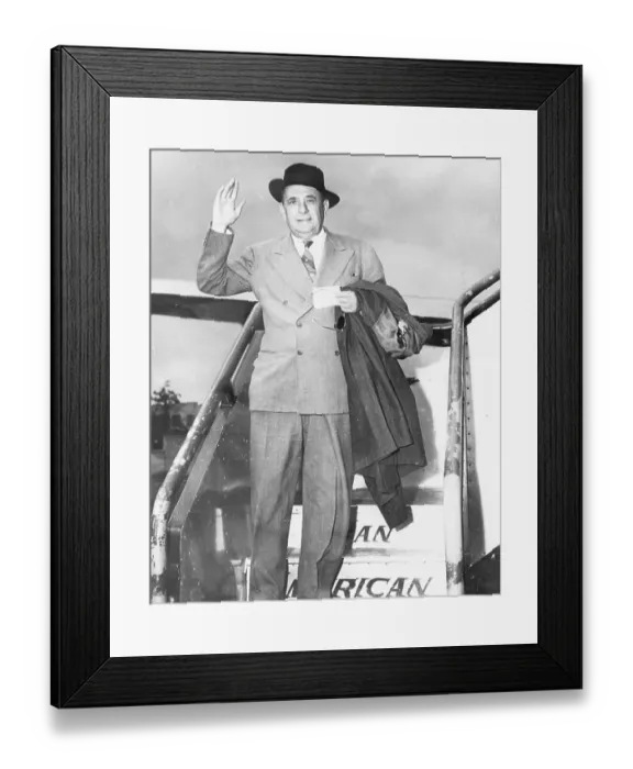 Framed Print : Jan Masaryk Disembarking Aircraft Framed Print : Jan Masaryk Disembarking Aircraft
