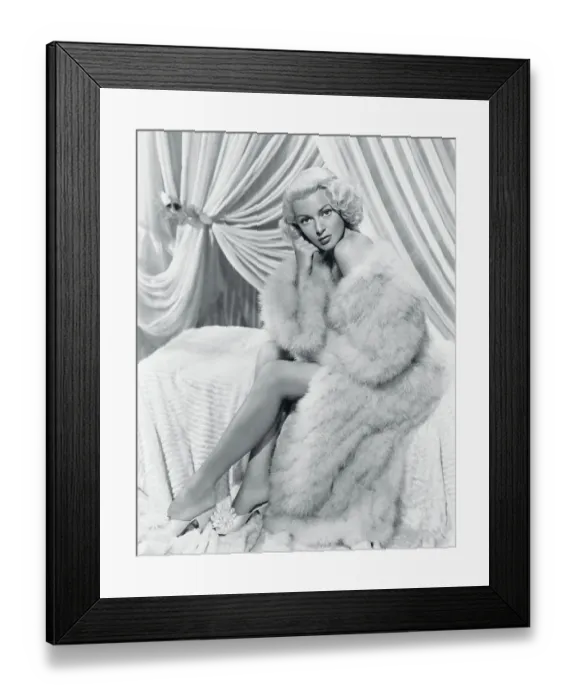 Framed Print : Lana Turner Posing in Fur Coat Framed Print : Lana Turner Posing in Fur Coat