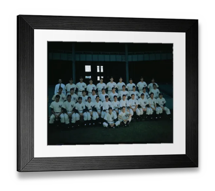 Framed Print : New York Yankees Posing in Uniform Framed Print : New York Yankees Posing in Uniform