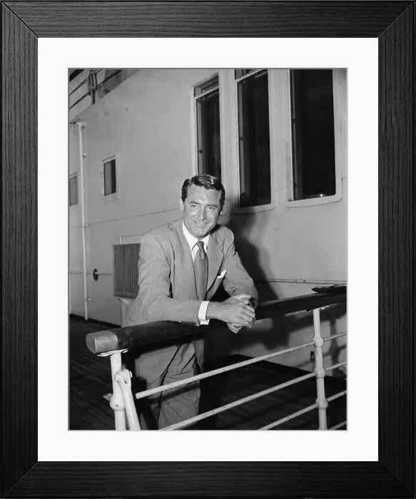Framed Print : Cary Grant Standing on Ship Deck Framed Print : Cary Grant Standing on Ship Deck