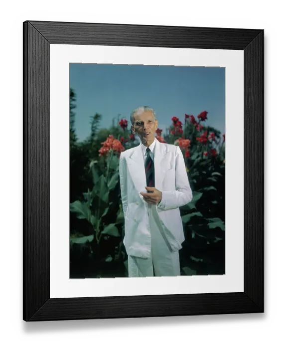 Framed Print : Portrait of Mohammed Ali Jinnah Framed Print : Portrait of Mohammed Ali Jinnah