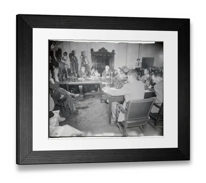 Framed Print : Portrait of Howard Hughes on Trial Framed Print : Portrait of Howard Hughes on Trial