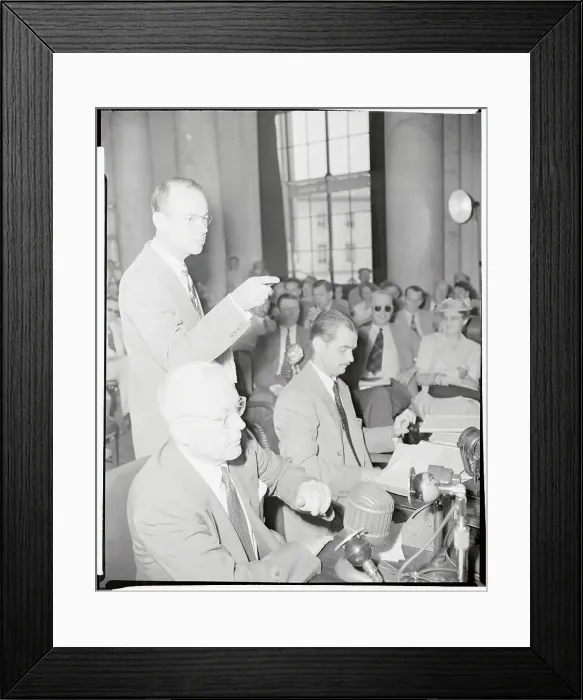 Framed Print : Portrait of Howard Hughes on Trial