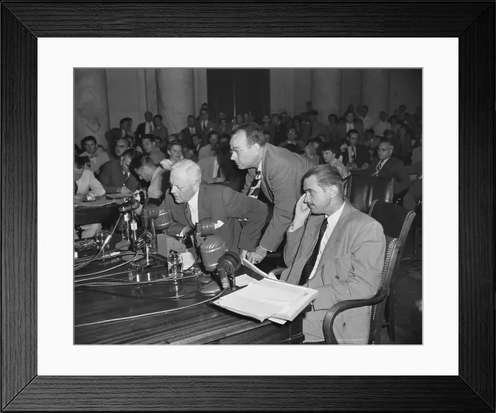 Framed Print : Portrait of Howard Hughes on Trial Framed Print : Portrait of Howard Hughes on Trial