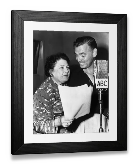 Framed Print : Clark Gable And Movie Columnist;Radio Framed Print : Clark Gable And Movie Columnist;Radio
