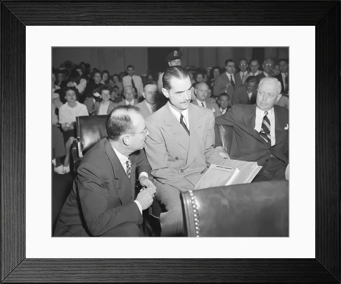 Framed Print : Company Executives Confer with Howard Hughes Framed Print : Company Executives Confer with Howard Hughes