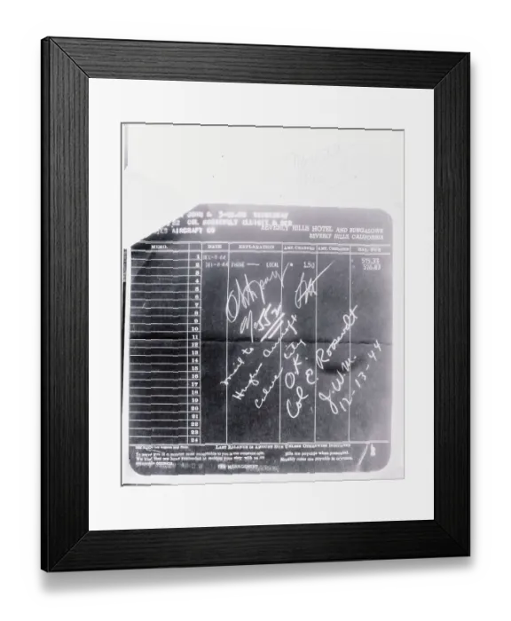 Framed Print : A Page From John W. Meyer's Expense Records Framed Print : A Page From John W. Meyer's Expense Records