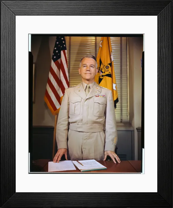 Framed Print : J. Lawton Collins Standing at Desk Framed Print : J. Lawton Collins Standing at Desk