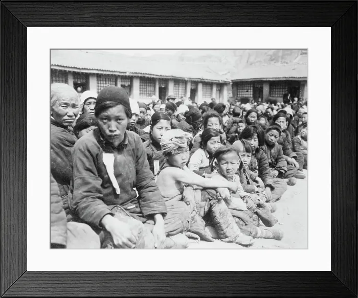 Framed Print : Oppressed Citizens of Yenan Posing Together Framed Print : Oppressed Citizens of Yenan Posing Together