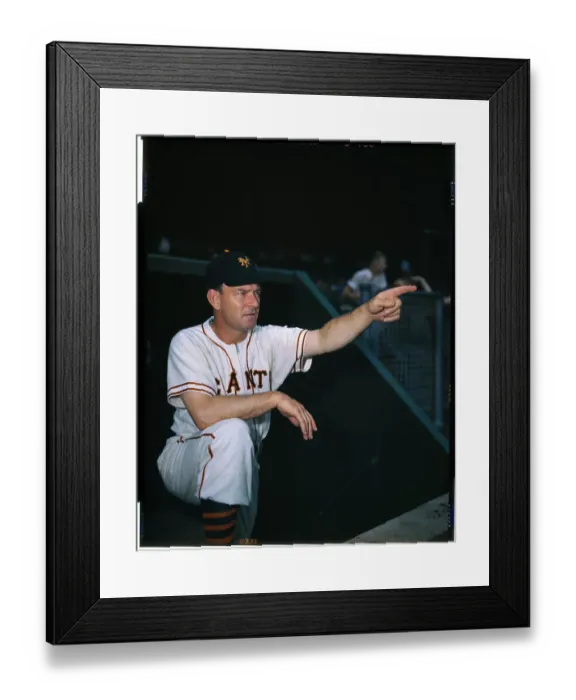 Framed Print : Mel Ott Pointing in Baseball Stadium Framed Print : Mel Ott Pointing in Baseball Stadium