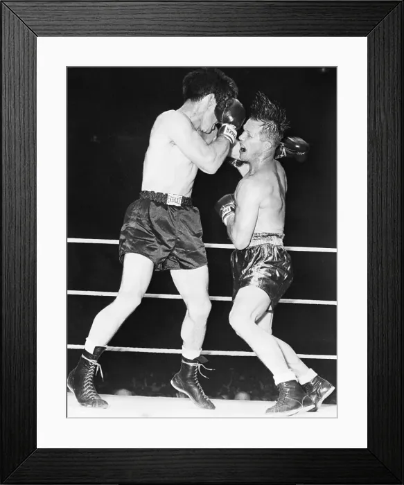 Framed Print : Sixth Round Of Zale Vs. Graziano Fight Framed Print : Sixth Round Of Zale Vs. Graziano Fight