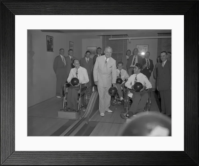 Framed Print : Truman and Vets Bowling Framed Print : Truman and Vets Bowling