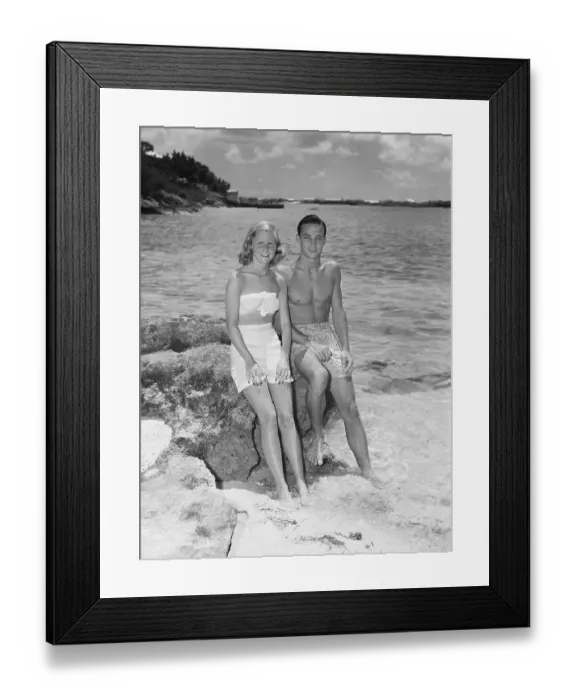 Framed Print : Mr. and Mrs. William Ford Honeymooning