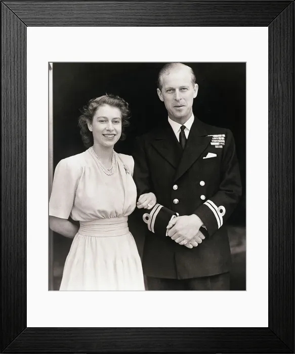 Framed Print : Princess Elizabeth and Philip Mountbatten Framed Print : Princess Elizabeth and Philip Mountbatten