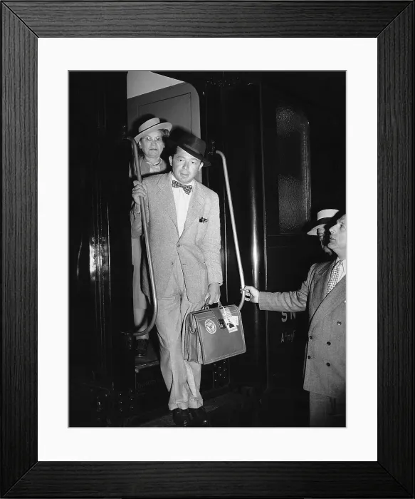 Framed Print : Billy Wilder on a Train in Paris Framed Print : Billy Wilder on a Train in Paris