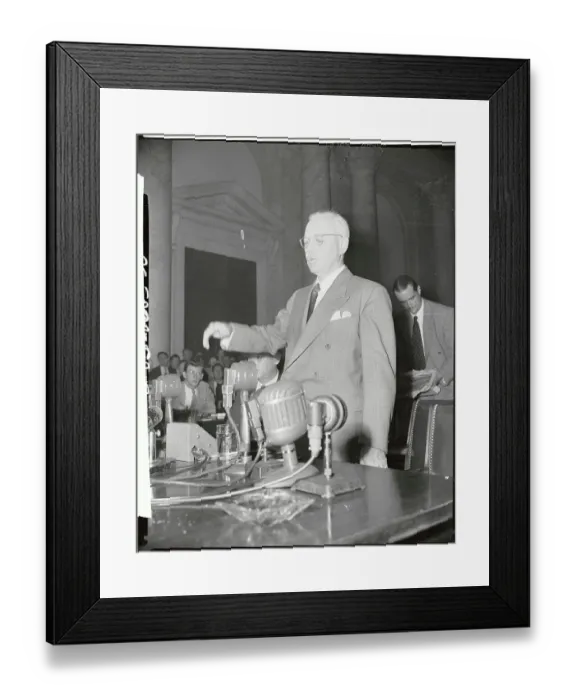 Framed Print : Noah Deitrich Testifying at Hughes Trial