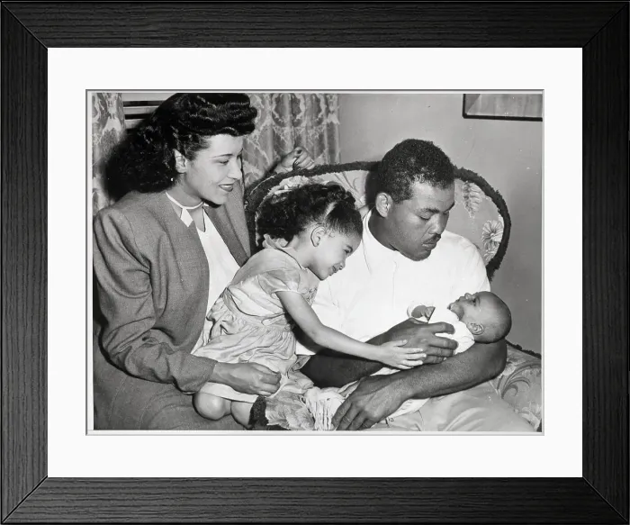 Framed Print : Joe Louis and Family in Apartment Framed Print : Joe Louis and Family in Apartment