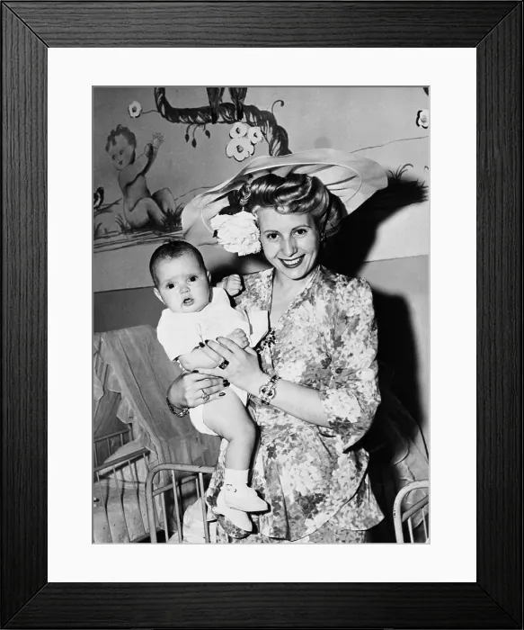 Framed Print : Eva Peron Posing with Baby Framed Print : Eva Peron Posing with Baby