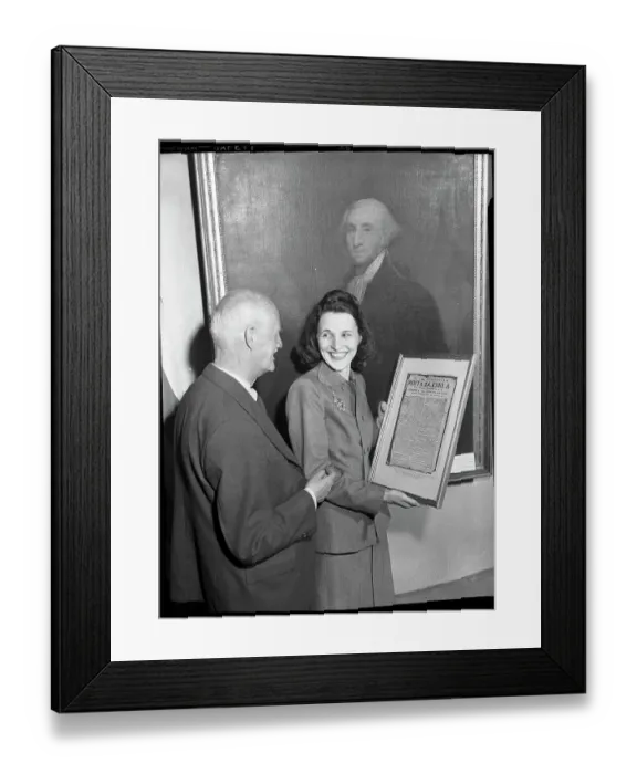 Framed Print : Mrs. Malone Holds Framed Broadside Framed Print : Mrs. Malone Holds Framed Broadside