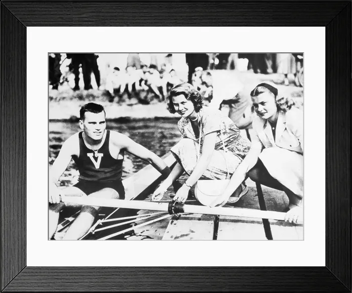 Framed Print : John B. Kelly Jr. With Sisters in Boat Framed Print : John B. Kelly Jr. With Sisters in Boat