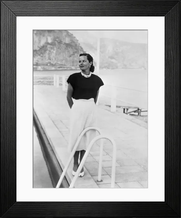 Framed Print : Virginia Hill Walking on Dock Area Framed Print : Virginia Hill Walking on Dock Area