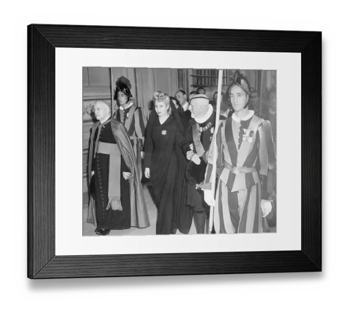 Framed Print : Eva Peron Escorted By Prince Framed Print : Eva Peron Escorted By Prince